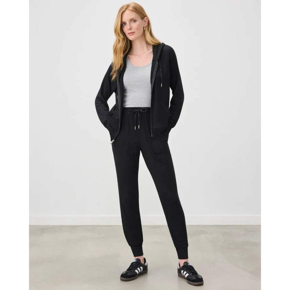 Splendid SuperSoft Brushed Modal Stretch Jogger Women Small Black Loungewear $88